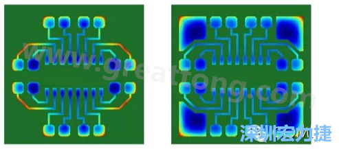 通過仿真，可以快速簡單地重新設計并計算不同圖形布局所得到的厚度均勻性-深圳宏力捷