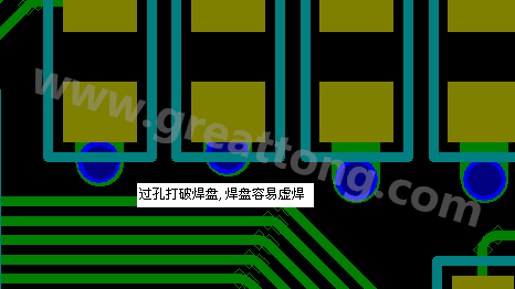 PCB設(shè)計(jì)案例分析：過(guò)孔破焊盤(pán)，造成SMT虛焊