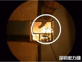 給QFN中央裸焊端上錫(已完成25%)