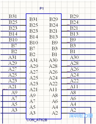  AT 總線 62 芯插槽，變成了一個(gè) 34 芯元件。