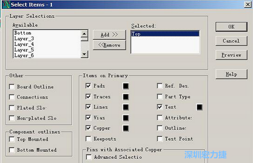 在Customize Document欄點擊Layer選擇輸出的圖形元素。