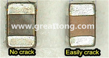 PCBA大講堂:MLCC陶瓷電容焊接端點尺寸與電容破裂的影響性