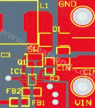 星節(jié)點連接地平面及兩個小電流接地連接(IC和分壓器)。
