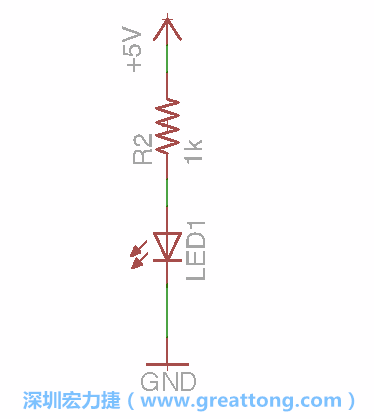 如圖所示放置一個(gè)開(kāi)關(guān)（switch）、10K電阻器（10k resistor）和0.1μF的電容（0.1μF capacitor），并把開(kāi)關(guān)的一端連到接地端上。