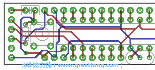 將最后的電路線如上圖所示繪制完成。