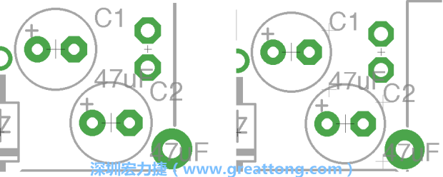 如果你尚未使用「分離工具（Smash Tool）」將所有的名稱和量值標(biāo)簽從各自對(duì)應(yīng)的元件上分離，你將會(huì)發(fā)現(xiàn)你無(wú)法從元件上獨(dú)立地移動(dòng)一個(gè)尚未進(jìn)行分離的標(biāo)簽（如左下圖所示），但是對(duì)于已經(jīng)執(zhí)行過分離的元件（如右下圖所示）來說，它們的標(biāo)簽都可以獨(dú)立地操作。