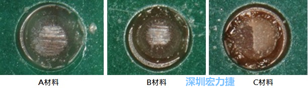 圖14- 冷球拉力試驗(yàn)后，光學(xué)顯微鏡下的失效模式