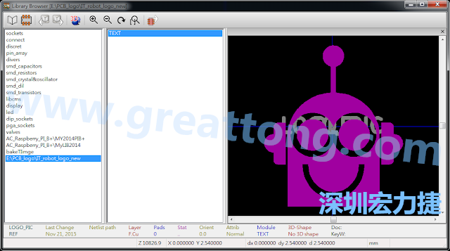 目前這個Library IT_robot_logo_new.mod 只有一個footprint。如何增加更多footprint 到這個library 中呢?