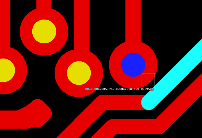 多層板中過(guò)孔會(huì)在每層線路上都有孔環(huán)，且每個(gè)層孔環(huán)周?chē)h(huán)境有夾線也有不夾線，環(huán)境各不一