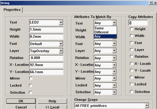 4. 可對字符和阻焊進行適當?shù)恼{(diào)整，以方便處理文件和提高效率，字符可以通過Global過濾器設(shè)置條件進行快速調(diào)整不同格式的字符