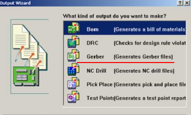 8. 檢查及初步調(diào)整后，按“Q”將單位改為“mil”，按“F、M”轉(zhuǎn)換文件，在彈出的窗口點“Next”進入圖（149），選擇“Gerber”，進入Gerber轉(zhuǎn)換操作，按“Next”進入