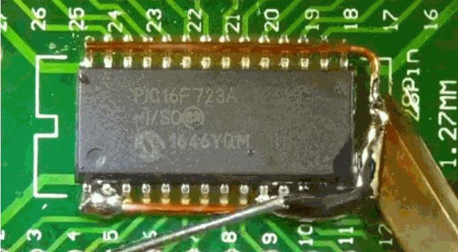 更大的SOP芯片,則使用更長的導(dǎo)熱銅絲